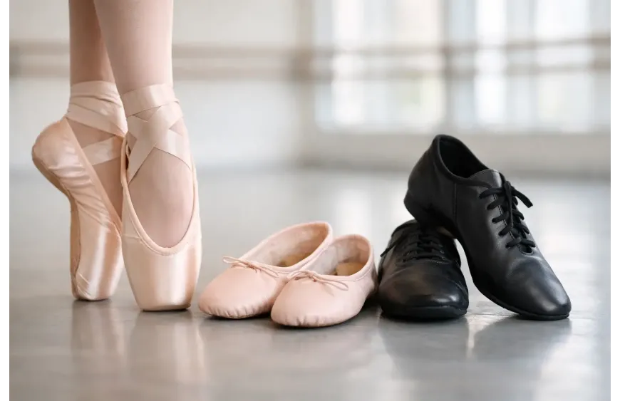 Pointe Shoes, Ballet Shoes, and Jazz Shoes